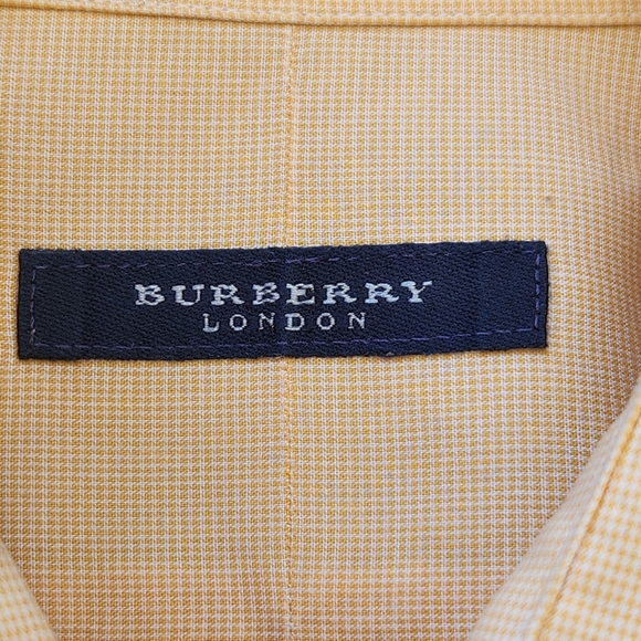 Burberry London Shirt Men’s 16 1/2 R Extra Large Tangerine Imported Cotton USA - Picture 5 of 12